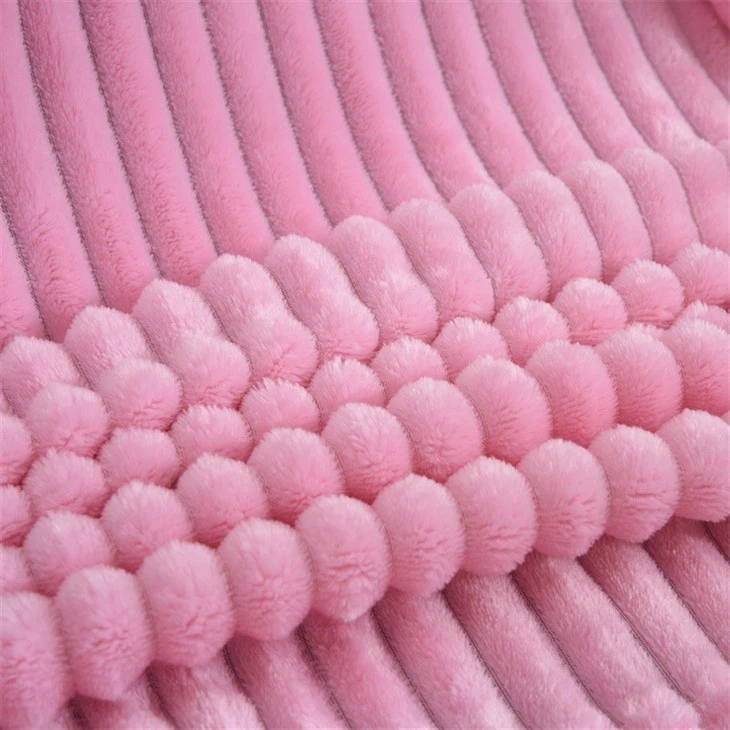 Solid Color Mink Cashmere Striped Blanket price
